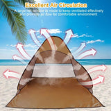 Pop Up Beach Tent Sun Shade Shelter Anti-UV Automatic Waterproof Tent Canopy for 2/3 Man w/ Net 14591554