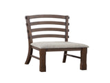 Pascaline Gray Fabric, Rustic Brown & Oak Finish Side Chair B2726P255347