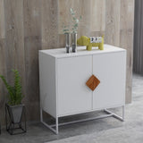 Solid wood square shape handle 2 doors sideboard W28222273