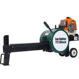 Double Flywheel Electric Log Splitter 7-Ton Compact Horizontal Gas Log Splitter with Auto Return W46542961