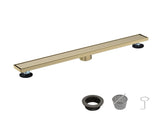 28 Inch Linear Shower Drain with 2-in-1 Flat & Tile Insert Removable Cover, 304 Stainless Steel with 91164713