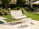 Premium Outdoor PE Rattan Double Chair with Metal Frame Ultimate Comfort & Durability for Your W3990P462708