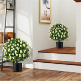 2 Pack Lifelike Artificial Potted Plants - White 68459043