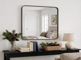 Bathroom Mirror 36"x 24" Wall Mirror with Rectangular Metal Frame, Black 86136403