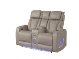 Fortuner Modern Style Upholstery Recliner Loveseat Made with Wood & Massage Function Included-Gray B009P287713
