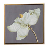 Set of 4 White and Gold Botanical Wall Art Prints, Home Decor for Living Room Dining Room Bedroom W2078127367