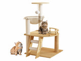 41.3" Modern Cat Tower, Wood Cat Tree Tower for Indoor Cats, Cat Treewith Sisal-Covered Scratching 42901436
