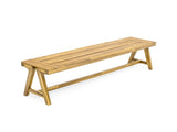 Outdoor Dining Benches , Contemporary Acacia Wood Patio Bench with Teak Finish N770P358871T