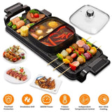 ZNTS 2 in 1 Hot Pot with Grill, Electric Hot Pot 2 in 1 Hot Pot BBQ Grill, Removable Hotpot Pot 2800W 73412339