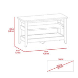 Light Oak 2-Shelf Rectangle Storage Bench B06280611