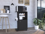Napenthe 1-Shelf Kitchen Cart with Caster Black Wengue B06280102