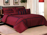 7 Piece Comforter Set Microfiber Ruffle and Patchwork Bedding set 25335050