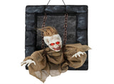 18"x12.5" Sound-Activated Halloween Zombie Prisoner Decor - Glowing Red Eyes, Creepy Sounds & 38442131
