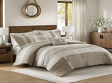 5-Piece Full/Queen Comforter 5pcs Set,Taupe B035P408734