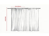 Sheer White Curtains 84 Inches Long, 2 Panels Set , Dual Rod Pocket Sheer 63965157