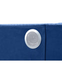 Upholstery Wooden King Bed with Ambient lighting in Blue Velvet Finish B00977490