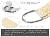 16'X16' Cream HDPE sunshade sail 03829201