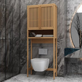 Toilet storage rack, independent bathroom, laundry room, space saving, natural color W2207P147171