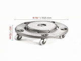 500lbs Heavy Duty Trash Can Dolly , Round Roller Base with 4 Lockable Wheels for 20, 32, 12555608