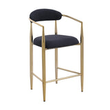 Modern Boucle Bar Stools Set of 2 Modern Upholstered Bar Height Barstools Vintage High Island Chairs W1567P209545