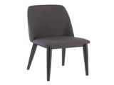 Tintori Contemporary Dining Chair in Charcoal Fabric - Set of 2 B202P223878