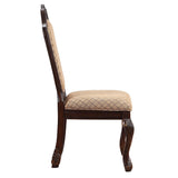 Beige and Espresso Solid Back Side Chairs B062P189085