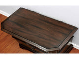 Wooden Nightstand with USB Charger in Espresso Finish B016P251583