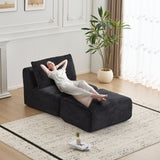 Modern Memory Foam Compressed Sofa,Single Chaise Longue for Living Room,Pet-Friendly Cloud Modular 11921235
