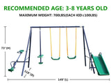 Metal Swing Set w/ Slide 36034963