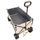 ZNTS Folding Wagon, Heavy Duty Utility Beach Wagon Cart for Sand with Big Wheels, Adjustable Handle&Drink 82806918