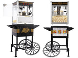12oz Commercial Popcorn Machine with Cart, 3 Control Buttons Electric Popcorn Maker, Comes with 3 W2841P392621