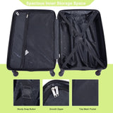 luggage 4-piece ABS lightweight suitcase with rotating wheels, 24 inch and 28 inch with TSA lock, W284P149249