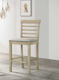 Beautiful Cream Color Counter Height 2Pc Dining Pub Height Chairs Upholstered Seat Dining Room B011P232908