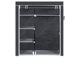 64" Portable Closet Storage Organizer Wardrobe Clothes Rack with Shelves Gray 48294238