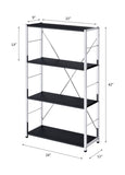 Tennos Black & Chrome Finish Bookshelf B2726P285984
