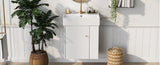 ZNTS [Video]21.6inch Modern Floating Bathroom Vanity with Ceramic Basin - Perfect for Small Bathrooms, WF318757AAK