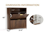 Shoe Cabinet Storage for Entryway Hidden Shoes Storage Cabinet with 2 Flip Drawers, Tall Free 16595096