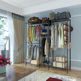 Closet Organizer Metal Garment Rack Portable Clothes Hanger Home Shelf 34688185