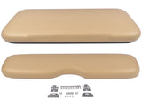 Front Seat Cushion Kit with Hardware Tan Color Replacement for EZGO TXT Golf Cart 1994-2013 32422513
