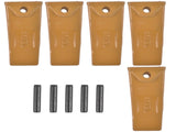 Set of 5 X156L Long Bucket Teeth P156 Roll Pins Fits for Skid Steer and Mini Excavators 26261473