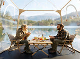 77FT Clear Pop Up Sports Tent, Waterproof Windproof PVC Tent for 2-4 People, Transparent Outdoor 00714887