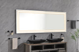 72 x 30 Inch LED Bathroom Mirror with Front and Backlight, Wall Mounted Vanity Mirror, Anti-Fog, W2287P302112