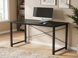 47" Computer Desk Gaming Table Home Office Writing Study Workstation with Sturdy Metal Frame, Black 56366651