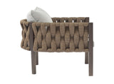 2-Pieces Outdoor Metal Patio Club Chair, Patio Arm Chair with Cushion, Modern Outdoor N780P254451B