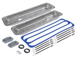 Polished Short Finned Center Bolt Valve Covers w/ Gasket Fit for SBC 1987-1997 Small Block Chevy 70073957