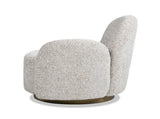 Duo 31.5" RAF One-Arm Swivel Accent Chair, Multi-Greige Beige Chenille B2719P238281
