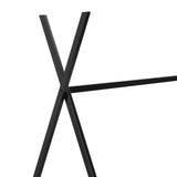 Metal Twin Size House Platform Bed with Triangle Structure, Black WF307193AAB