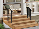 Matte Black Outdoor 1st Tier Iron Handrail 42488572