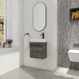 18'' Floating Wall-Mounted Bathroom Vanity with White Resin Sink & Soft-Close Cabinet Door W99936248
