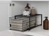 Large Stackable Pull-Out Drawer Organizer, Black 79255801